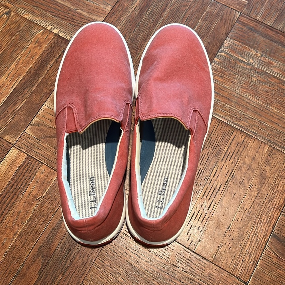 L.L. Bean Red Canvas Slip-Ons - Picture 3 of 4